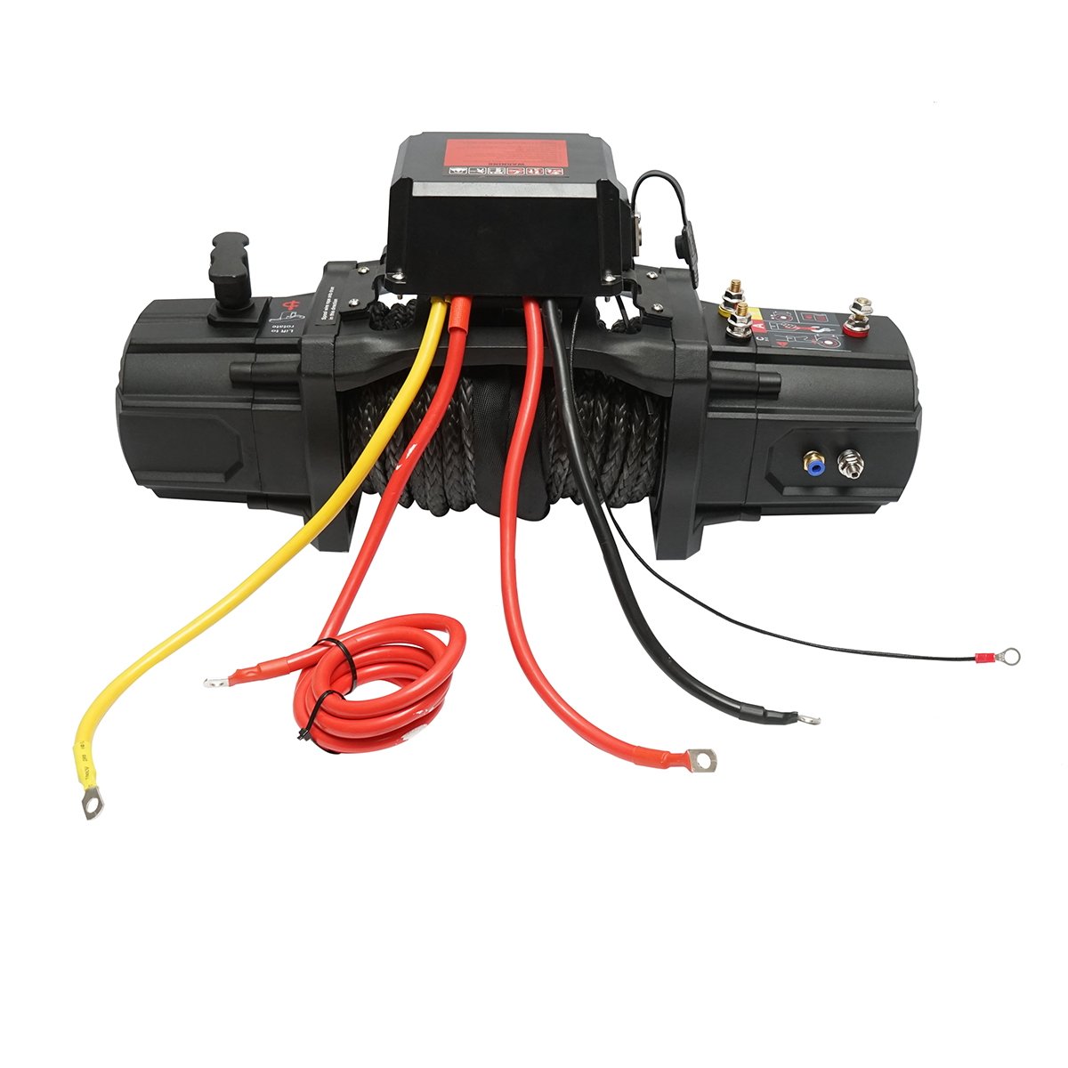 Troliu electric cu telecomanda 12V, 6.1T (13500lbs) 6.5CP, cablu sintetic 9x24m, solenoid 400A Breckner Germany